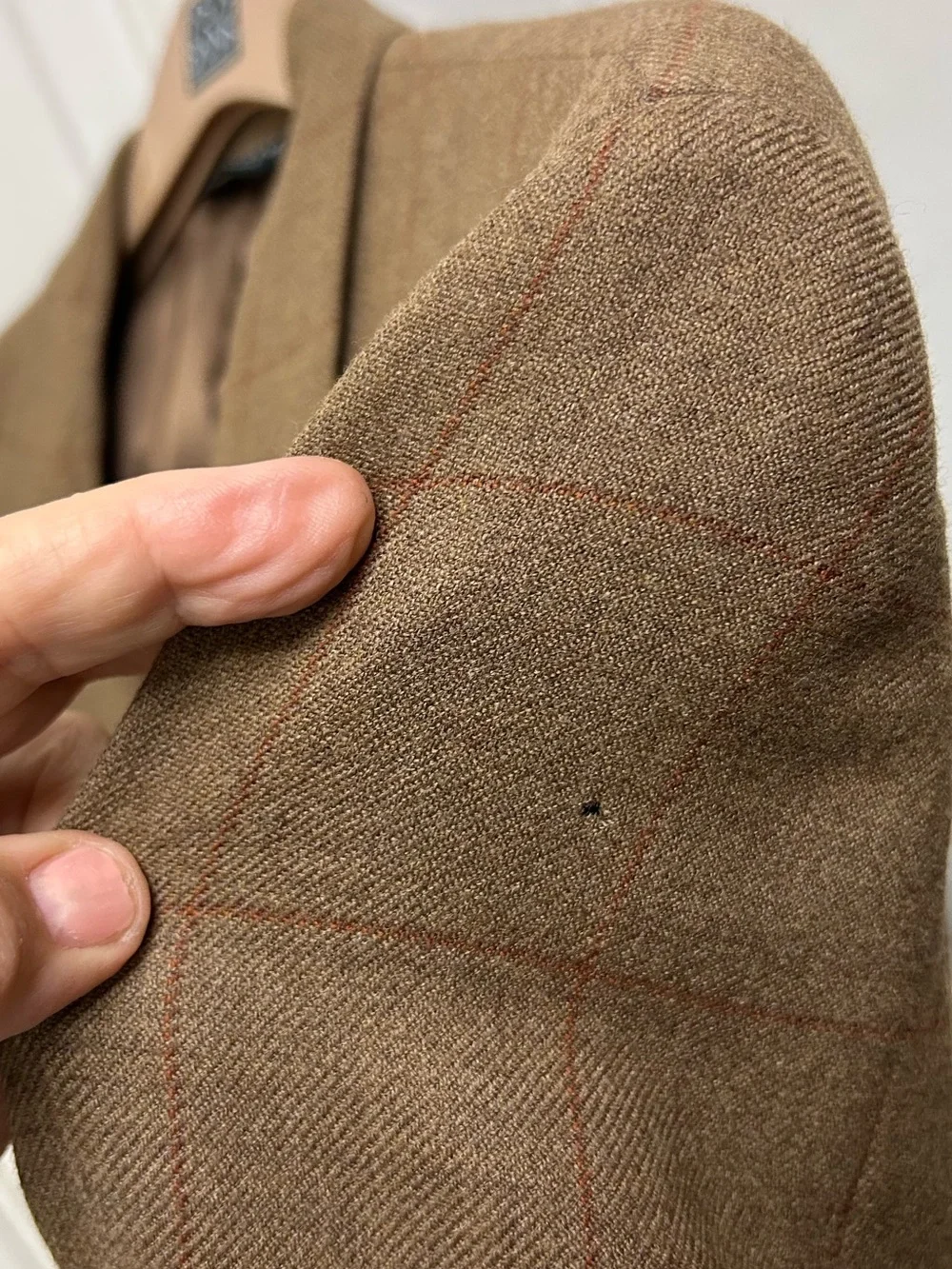 Jos. A. Bank Brown Windowpane Wool Sport Coat